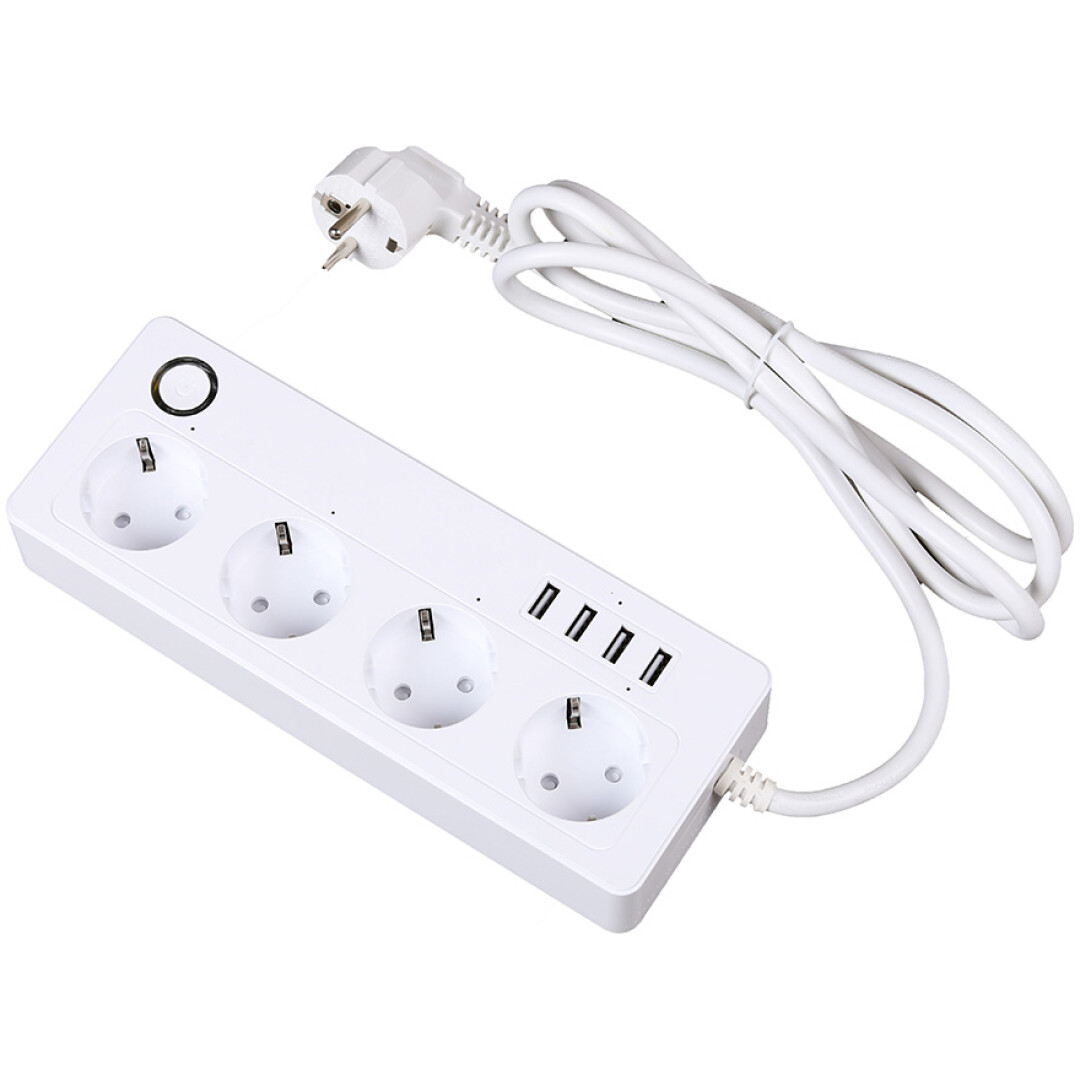 MOYE VOLTAIC SMART POWER STRIP V2 4 EU PLUGS + 4 USB PLUGS 3680W 16A PAMETNA RAZDELILNA LETEV