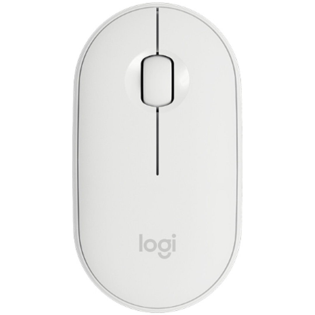 Miš Logitech brezžična + Bluetooth optična M350 bela Pebble (910-005716)