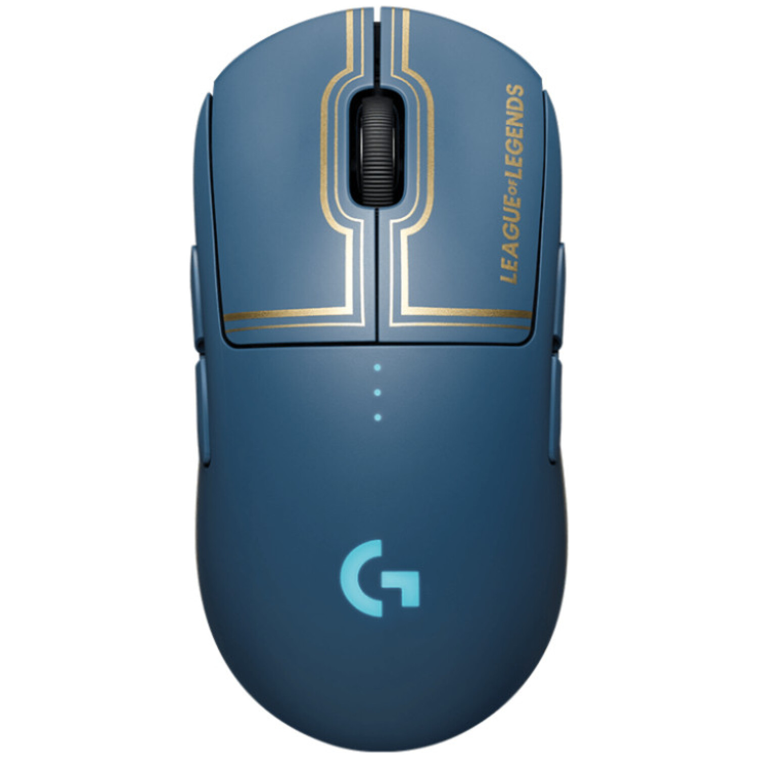 Miš Logitech brezžična optična gaming G PRO LOL Wave 2 modra (za levičarje in desničarje) LightSpeed senzor (910-006451)