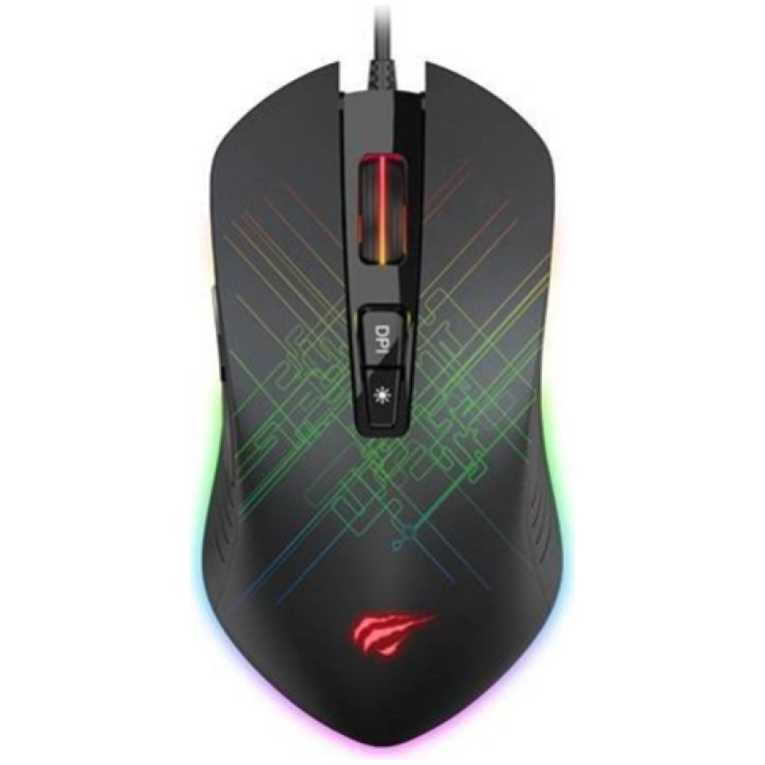 Miš USB HAVIT Gamenote MS1019 optična gaming RGB 4800DPI - črna