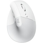 Miš brezžična + Bluetooth Logitech Lift Vertical za desničarje 4000DPI za MAC bela (910-006477)