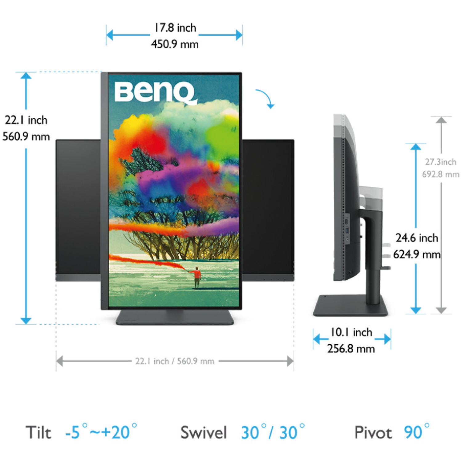 0") PD2705U 3840x2160 grafično oblikovanje IPS 5ms HDMI DisplayPort USB-C 65W 2xUSB3.2