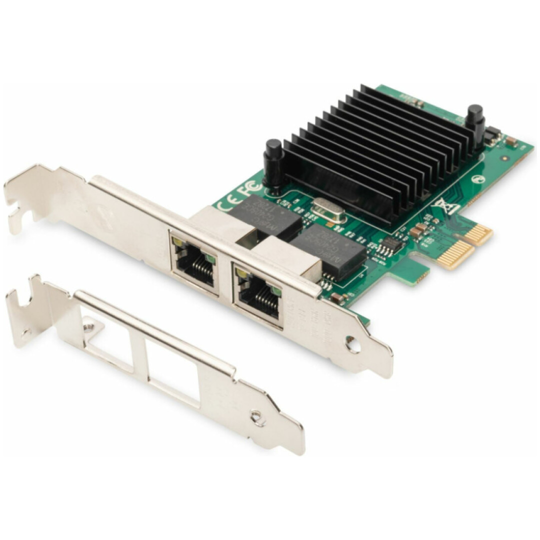 Mrežna kartica PCIe 2xRJ45 Digitus + Low Profile (DN-10132)