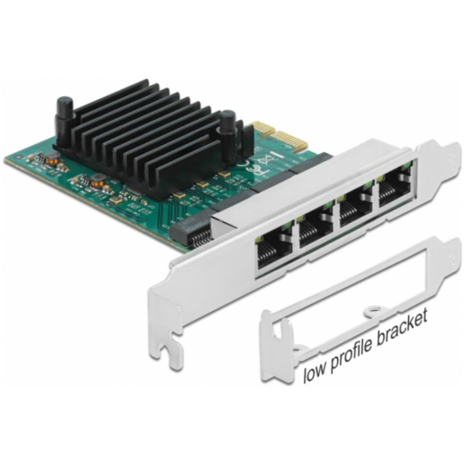 Mrežna kartica PCIe 4xRJ45 Gigabit Delock RTL8111 (89025)