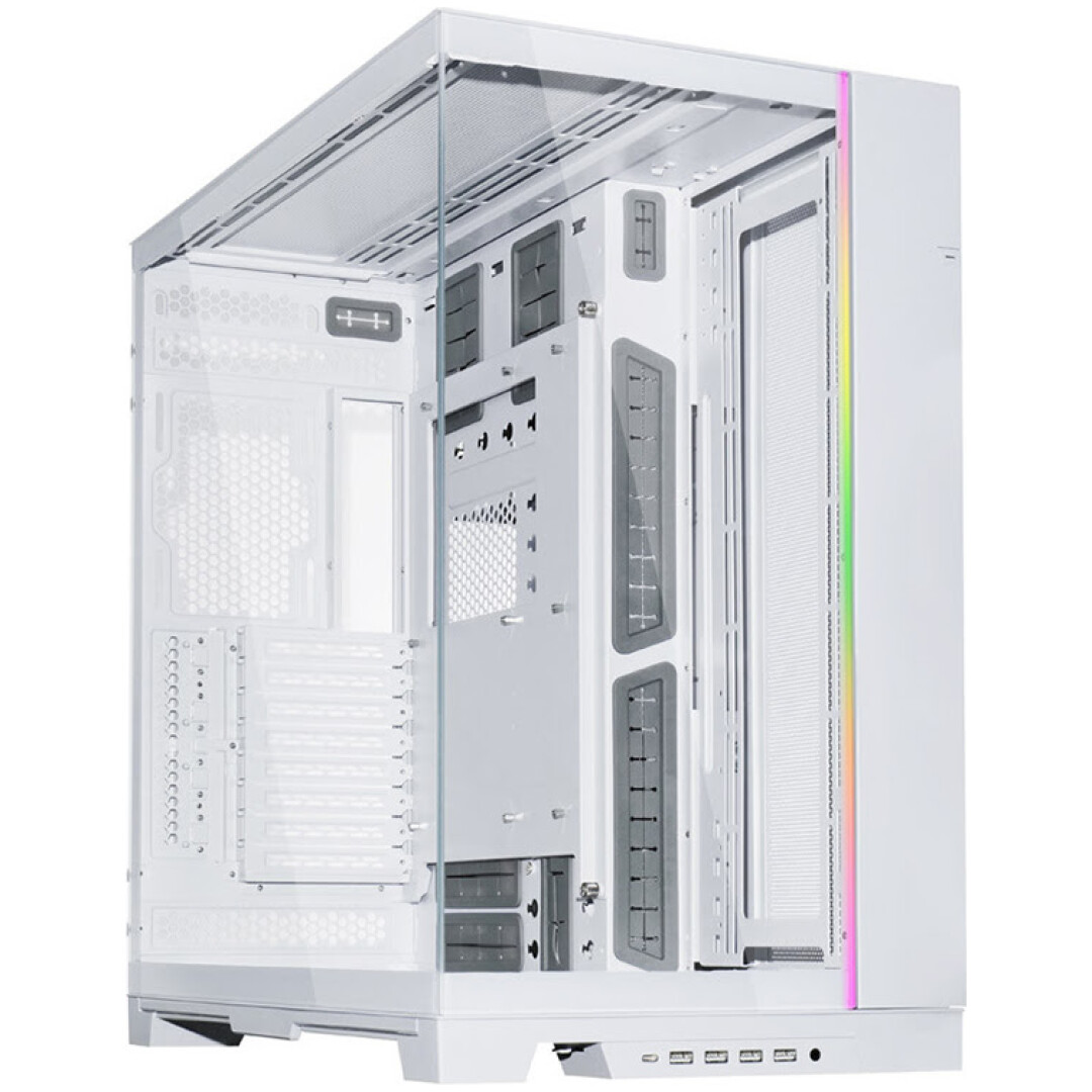 Ohišje Lian-Li O11 Dynamic EVO XL ATX - bela RGB