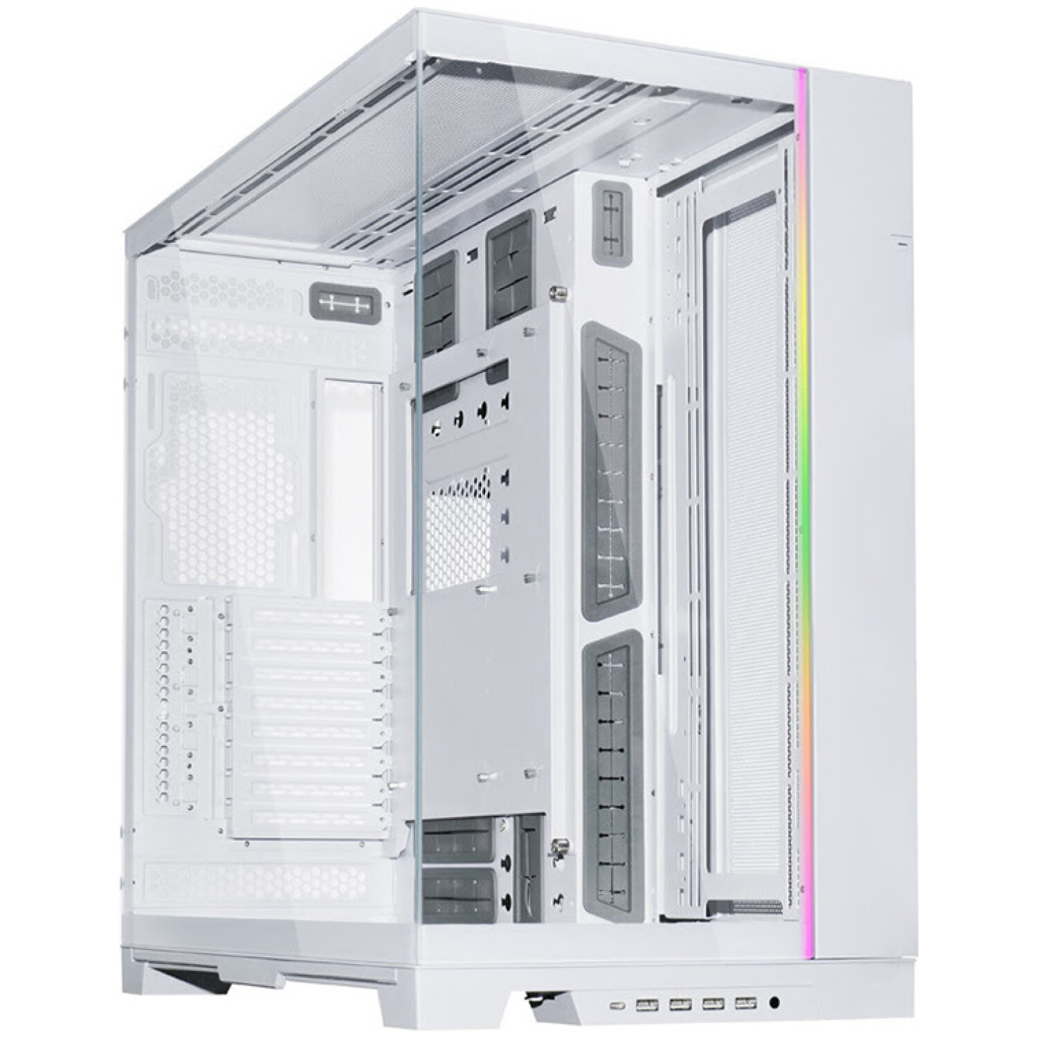 Ohišje Lian-Li O11 Dynamic EVO XL ATX - bela RGB