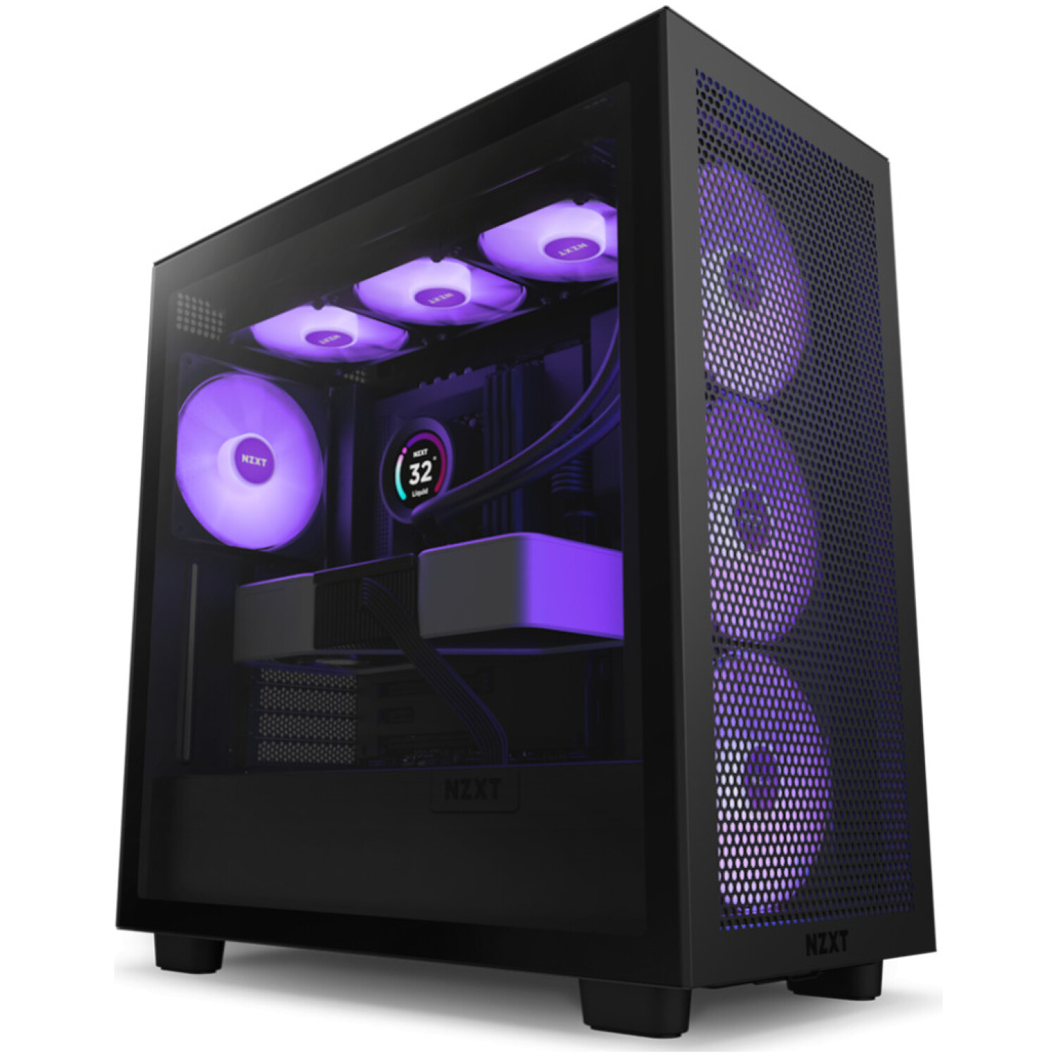 Ohišje NZXT NZXT H7 Flow MidiATX - črna RGB