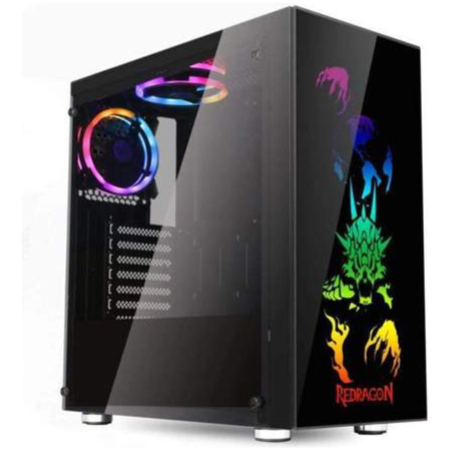 Ohišje Redragon gaming GC-608 Steeljaw MidiATX - črna RGB