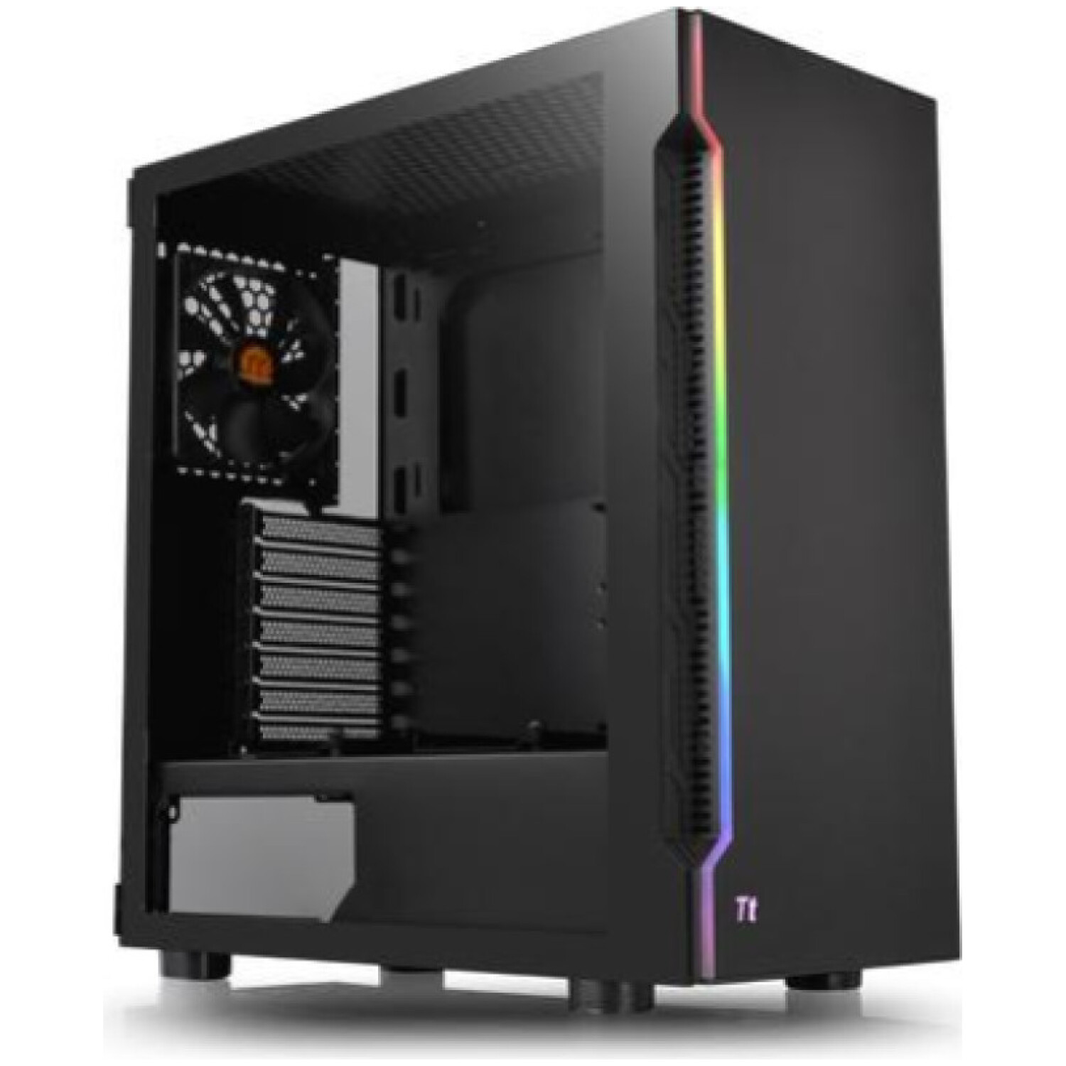 Ohišje Thermaltake H200 TG MidiATX - črna RGB