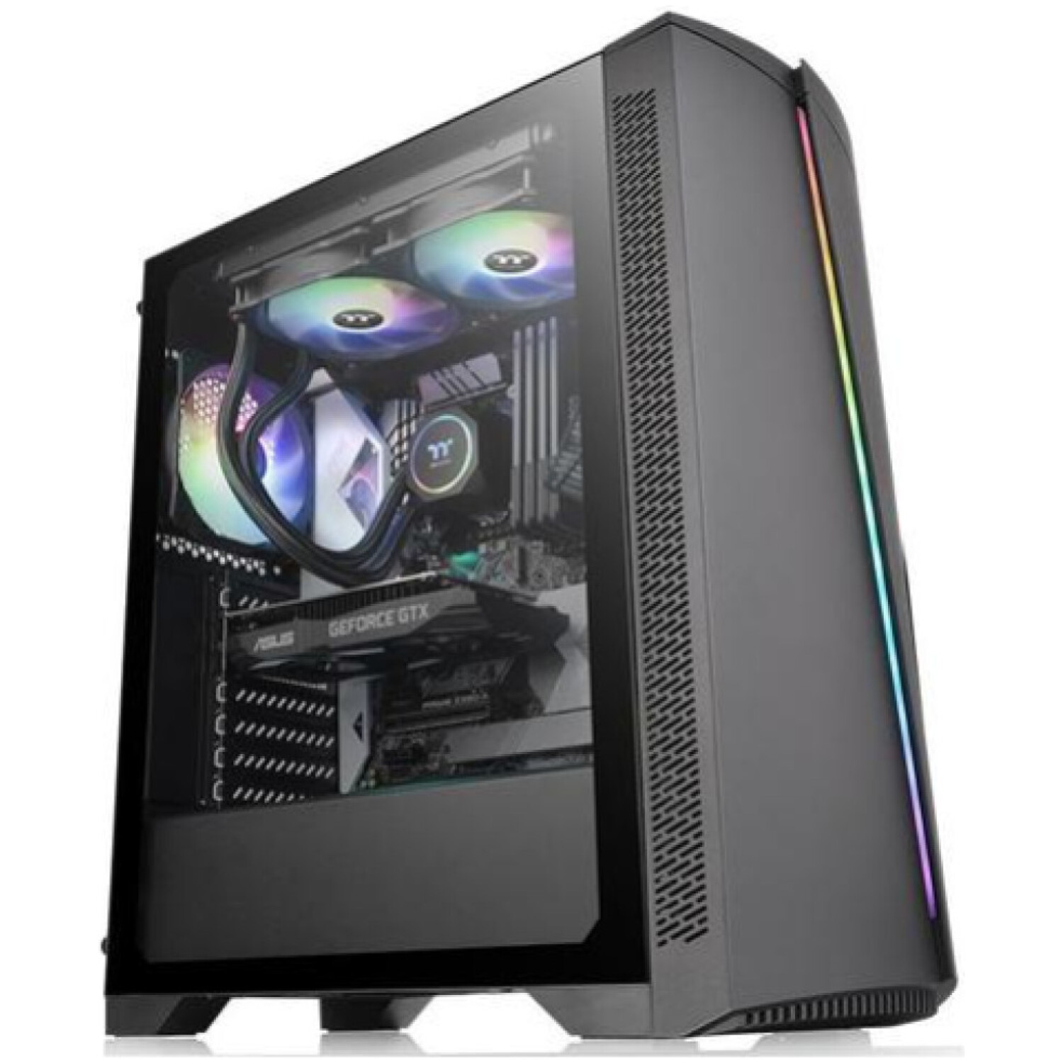 Ohišje Thermaltake H350 MidiATX - črna RGB