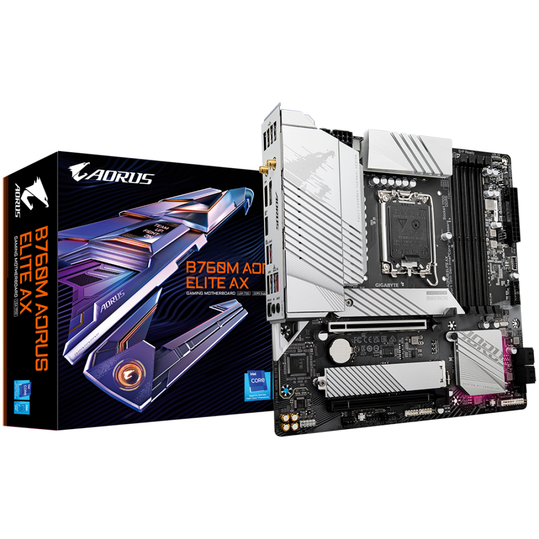 Osnovna plošča 1700 GigaByte B760M AORUS ELITE AX microATX 1xHDMI 2.1 1xDisplayPort 1.2