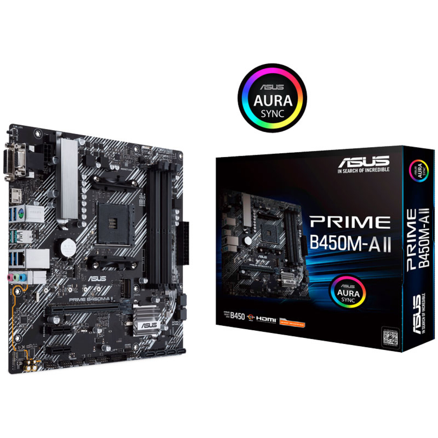 Osnovna plošča AM4 Asus PRIME B450M-A II ATX 1xVGA 1xDVI-D 1xHDMI