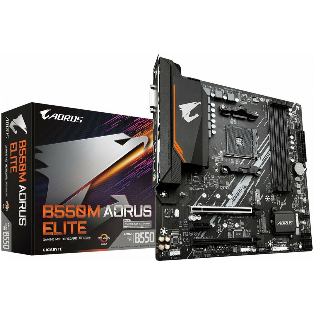 Osnovna plošča AM4 GigaByte B550M AORUS ELITE microATX DVI-D HDMI