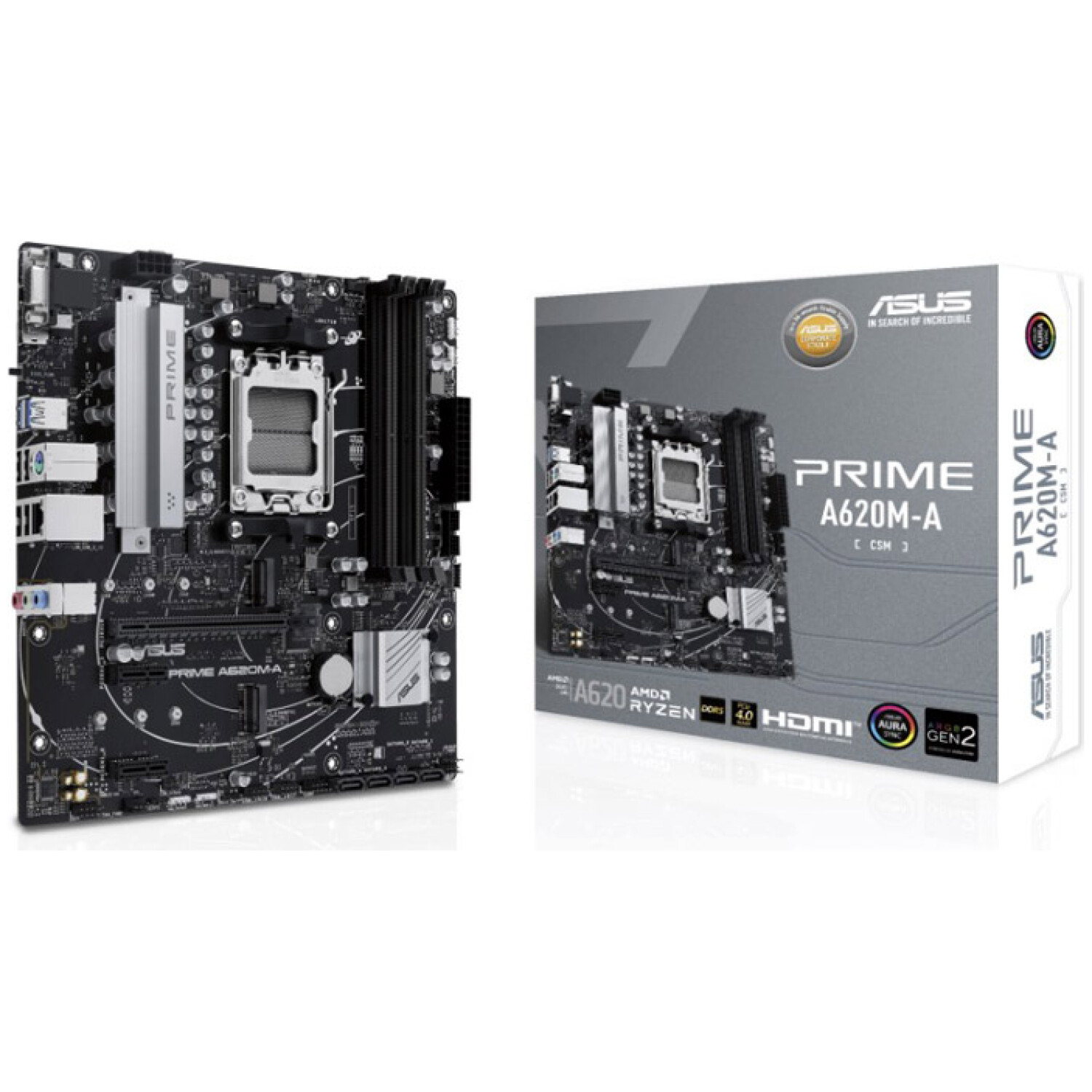 Osnovna plošča AM5 Asus PRIME A620M-A-CSM microATX 1xVGA 1xHDMI 2.1 1xDisplayPort 1.4