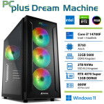 PCPLUS Dream Machine Core i7-14700F 32GB 2TB NVMe SSD RTX 4070 Super 12GB Windows 11 Home gaming namizni računalnik