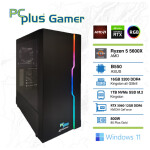 PCPLUS Gamer Ryzen 5 5600X 16GB 1TB M.2 NVMe SSD GeForce RTX3050 8GB Windows 11 Home gaming namizni računalnik