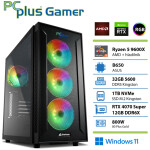 PCPLUS Gamer Ryzen 5 9600X 32GB 2TB NVMe SSD RTX 4070 Super 12GB Windows 11 Home gaming namizni računalnik