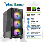 PCPLUS Gamer Ryzen 7 5700X 16GB 1TB NVMe SSD GeForce RTX 4060 8GB RGB gaming namizni računalnik