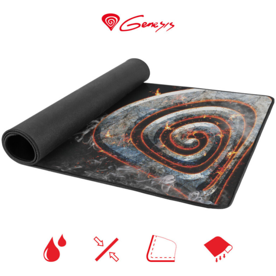 Podloga za miško Genesis Carbon 500 Maxi Lava vodoodporna zaščiteni robovi 900x450mm