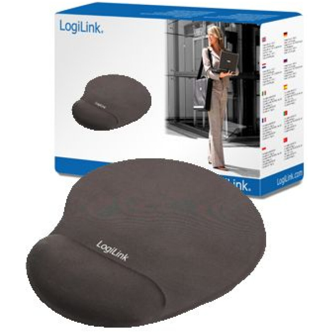 Podloga za miško z gelom ergonomska LogiLink MousePad črna (ID0027)