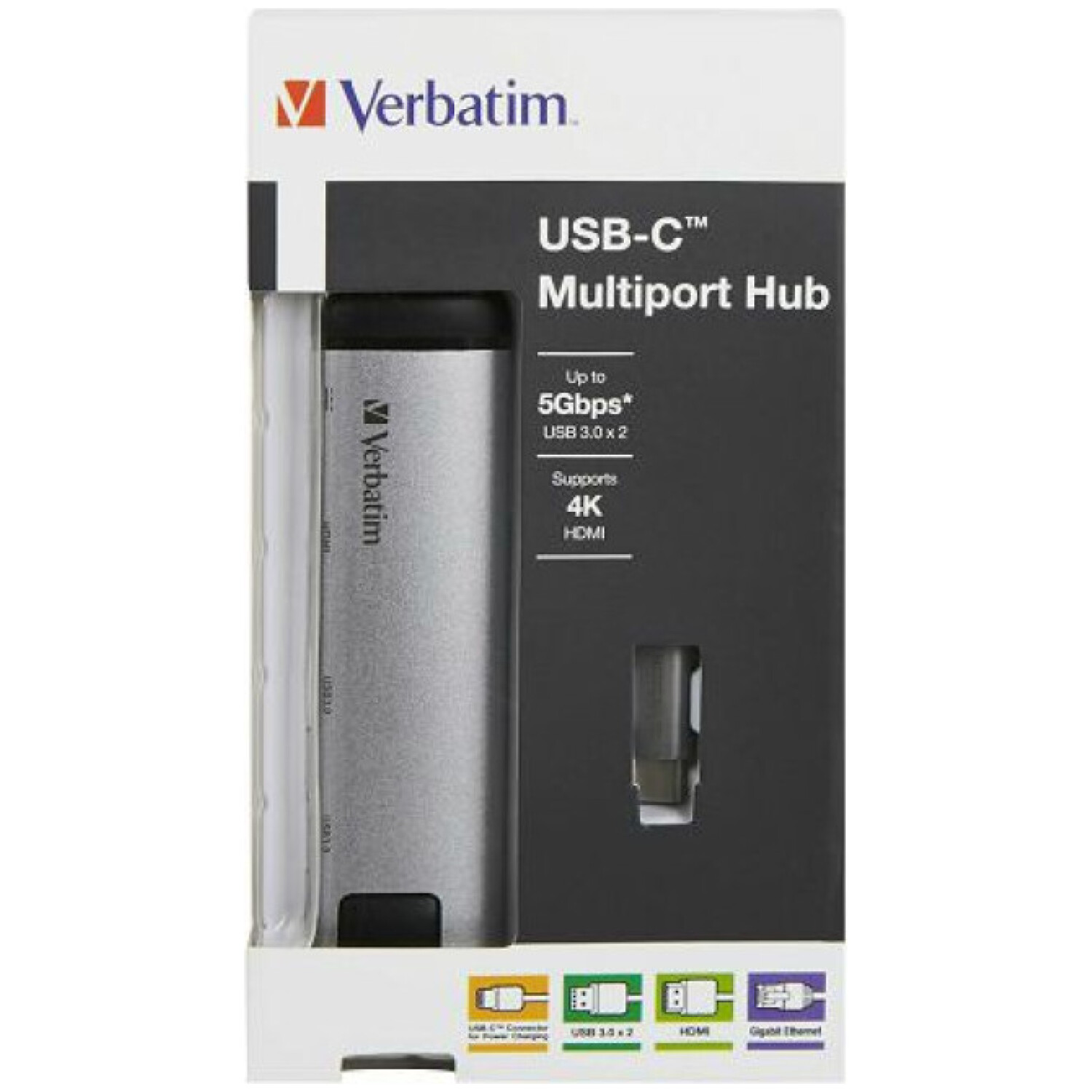 Priklopna postaja USB-C => 1x USB-C 2x USB 3.1 HDMI ETH Gbit Verbatim 49141