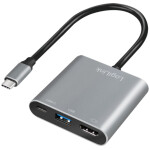 Priklopna postaja USB-C => 1xUSB 3.2 1xUSB-C(PD 100W) 1x HDMI 4K@60Hz Logilink (UA0390)