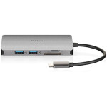 Priklopna postaja USB-C => D-LINK USB-C 8 v 1 HUB HDMI 4K USB 3.0 100W microSD/SD