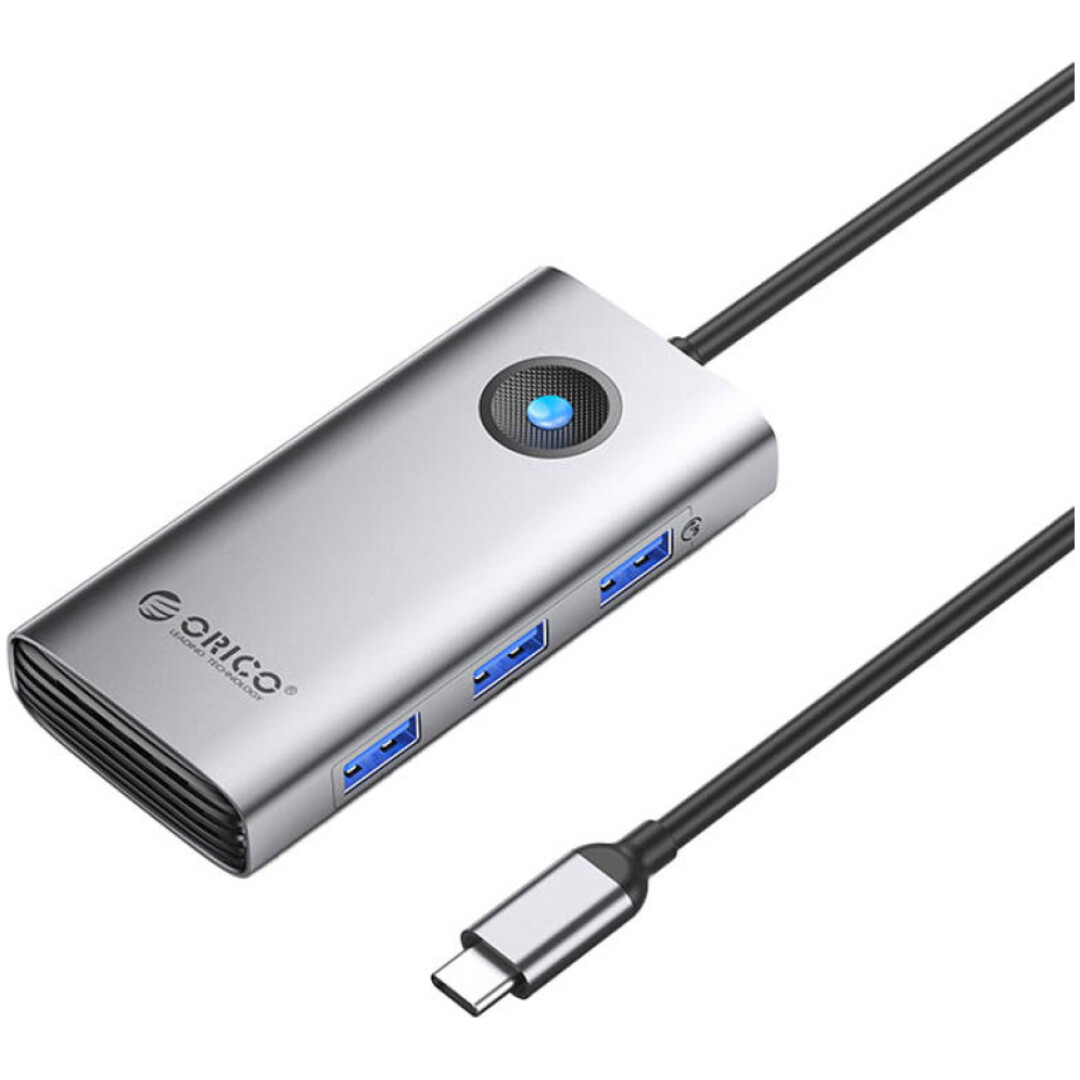 Priklopna postaja USB-C => Orico PW11-6P 1xHDMI 4K@30Hz 3xUSB3.0 1xUSB-C PD100W - (PW11-6PR-GY-EP)