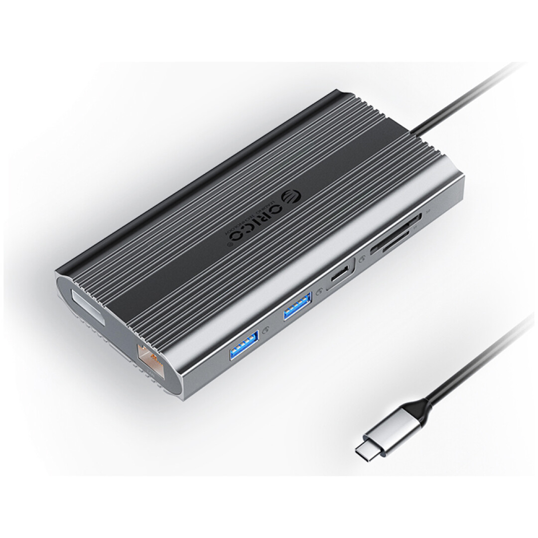 Priklopna postaja USB-C =>Orico XDR-X33 2xDisplayPort 2x HDMI 3xUSB3.0 USB-C PD100W 1xLAN 1x3