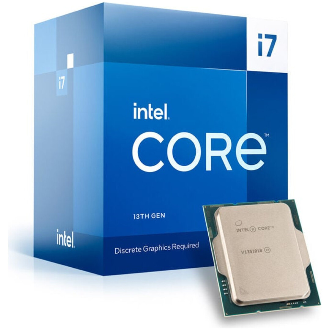 Procesor Intel 1700 Core i7 13700F 16C/24T 2.1GHz/5.2GHz BOX 65W/219W brez grafike hladilnik Intel