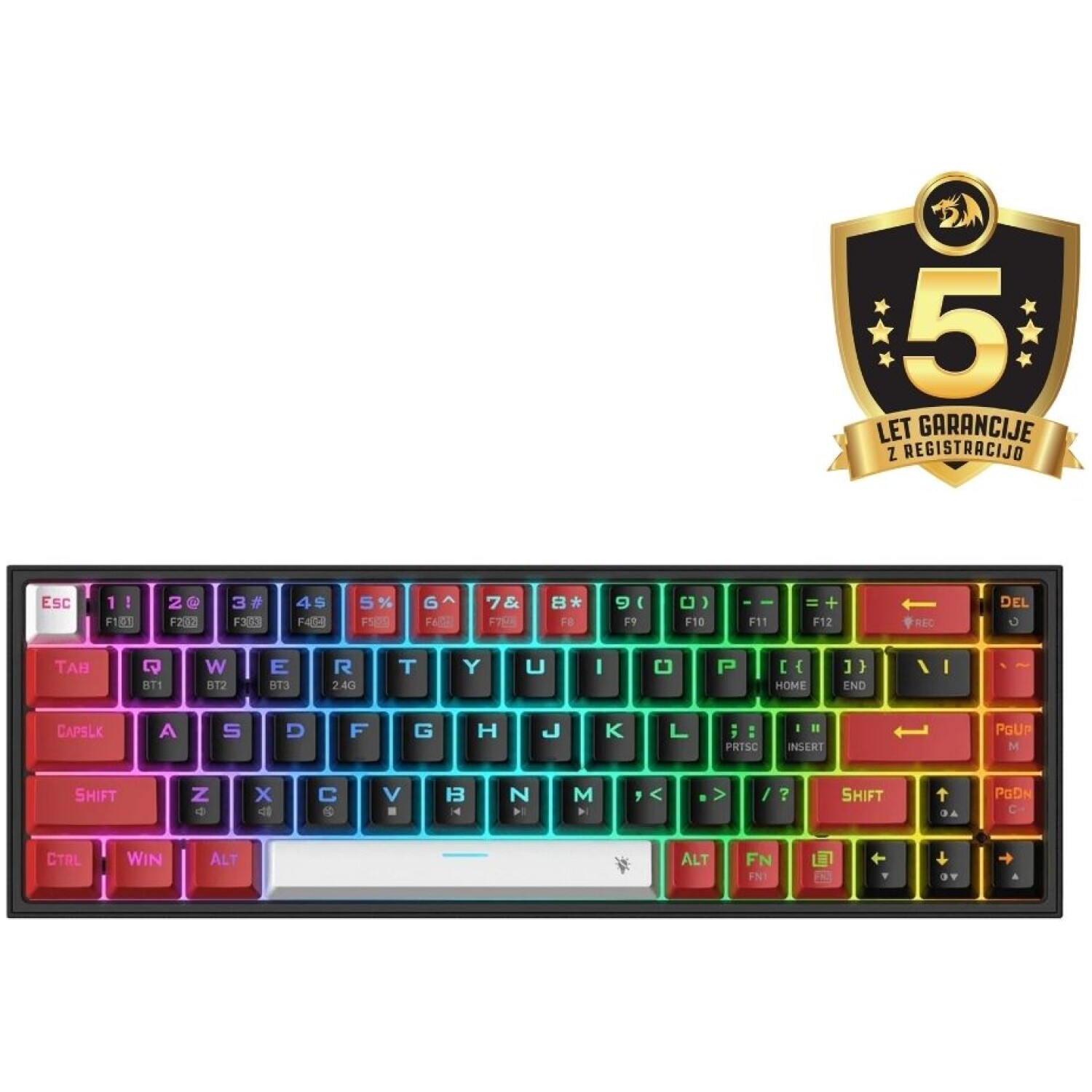 REDRAGON CASTOR K631RGB PRO ŽIČNA/BREZŽIČNA/BT MEHANSKA TIPKOVNICA