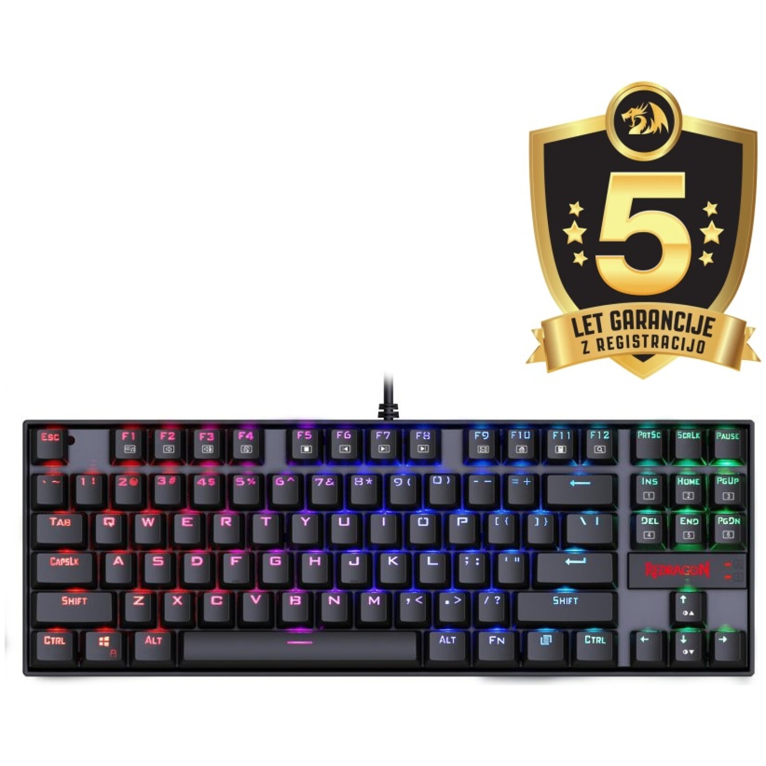 REDRAGON K552 KUMARA GAMING RGB MEHANSKA ŽIČNA TIPKOVNICA