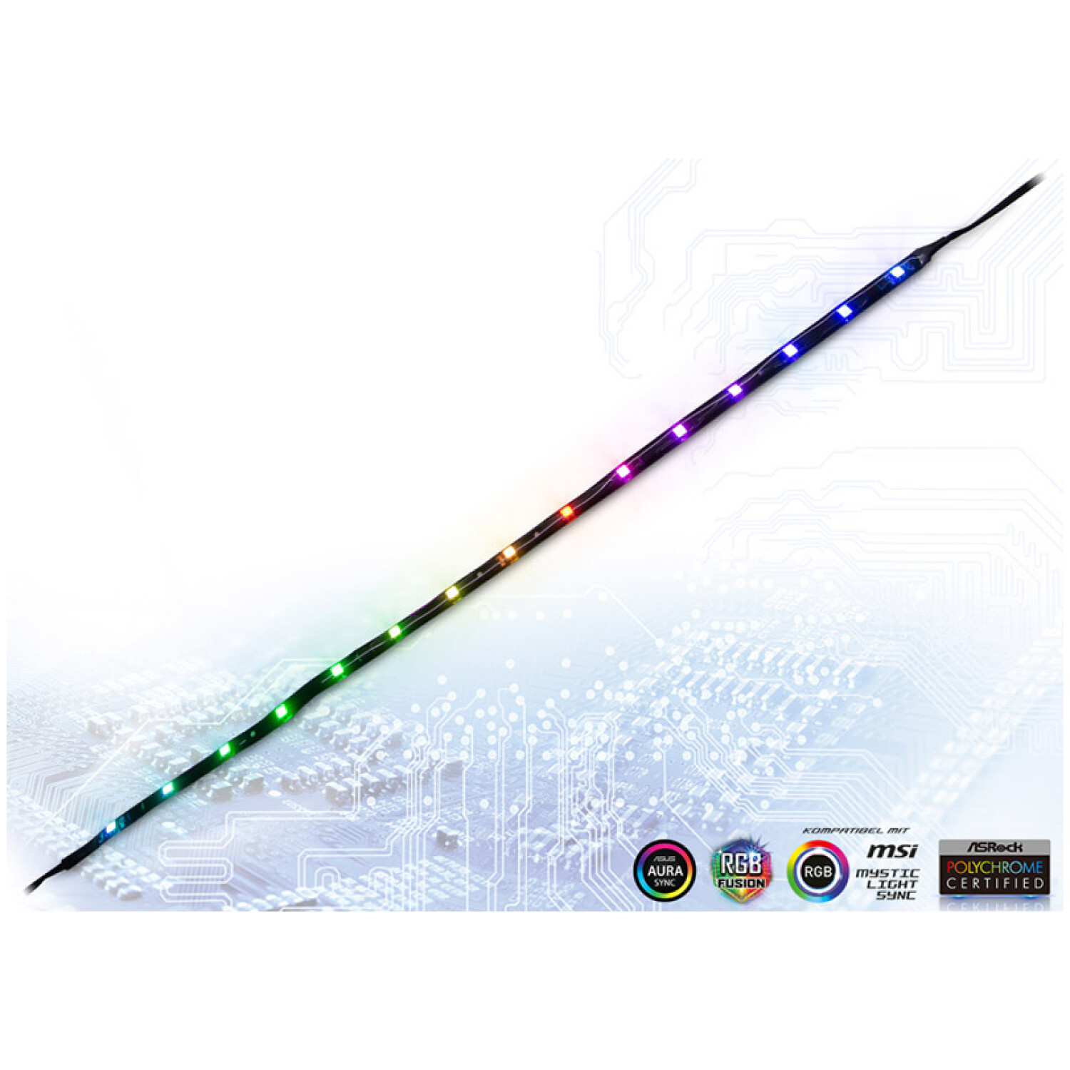 RGB LED Strip ARGUS RS-042 Inter-Tech - za plošče z 3 pin addressable RGB (88885483)