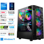 Računalnik MEGA TWR S7 i5-12400F/RTX3060-12GB/16GB/1TB-4.0/750W/Win11Home