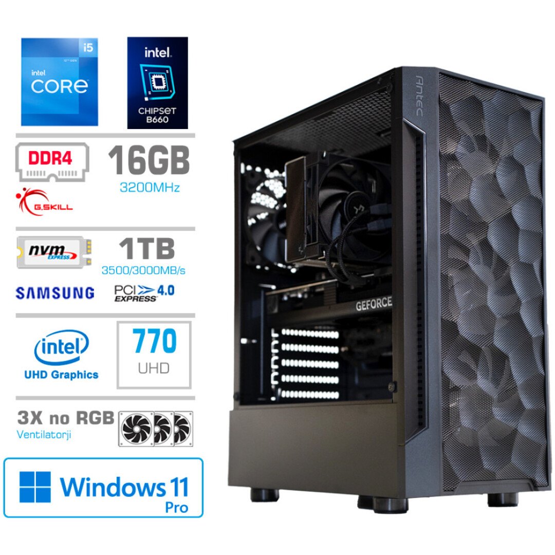 Računalnik MEGA TWR S7 i5-12600K/Intel 770/16GB/1TB/750W/Win11Pro RGB