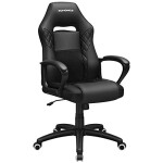 SONGMICS Gaming stol črn OBG38BKV1