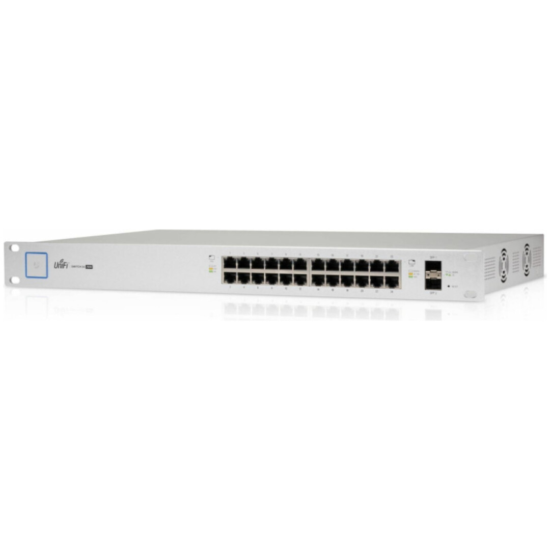 STIKALO 24-PORT UBIQUITI UniFi 10/100/1000 1000 2xSFP PoE+ Managed Rackmount (US-24-250W)