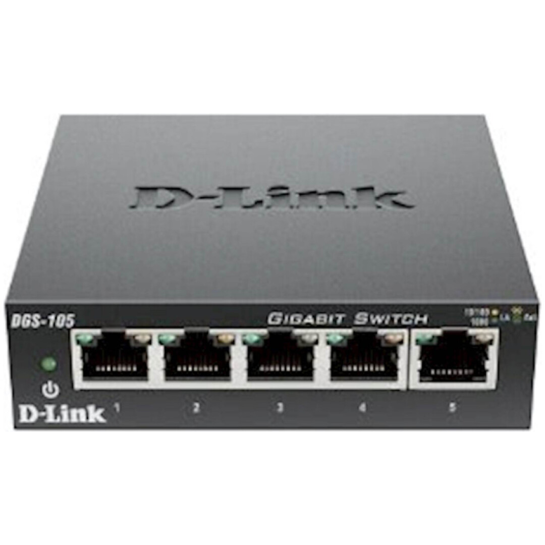 STIKALO 5-PORT D-link 100/1000 (DGS-105)