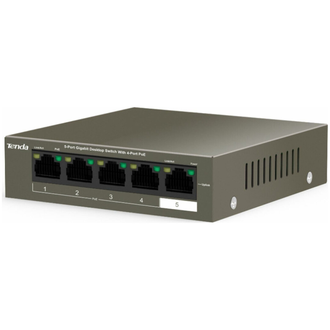 STIKALO 5-PORT Tenda 100/1000 PoE (TEG1105P-4-63W)