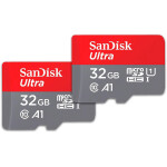 SanDisk 32GB Ultra microSDHC+ SD Adapter 120MB/s A1 Class 10 UHS-I - dvojno pakirnanje