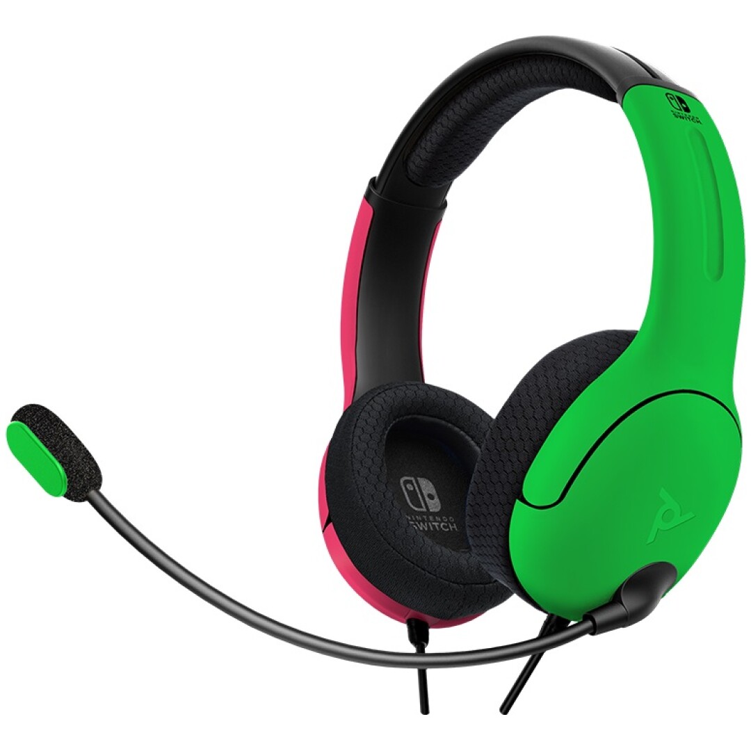 Slušalke PDP LVL40 Chat Stereo Headset za NINTENDO SWITCH roza zelene barve