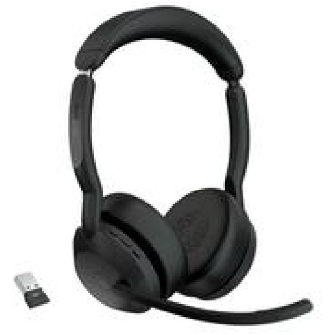 Slušalke brezžične Jabra naglavne z mikrofonom BT Evolve2 55 Link380a MS Stereo črne (25599-999-999)