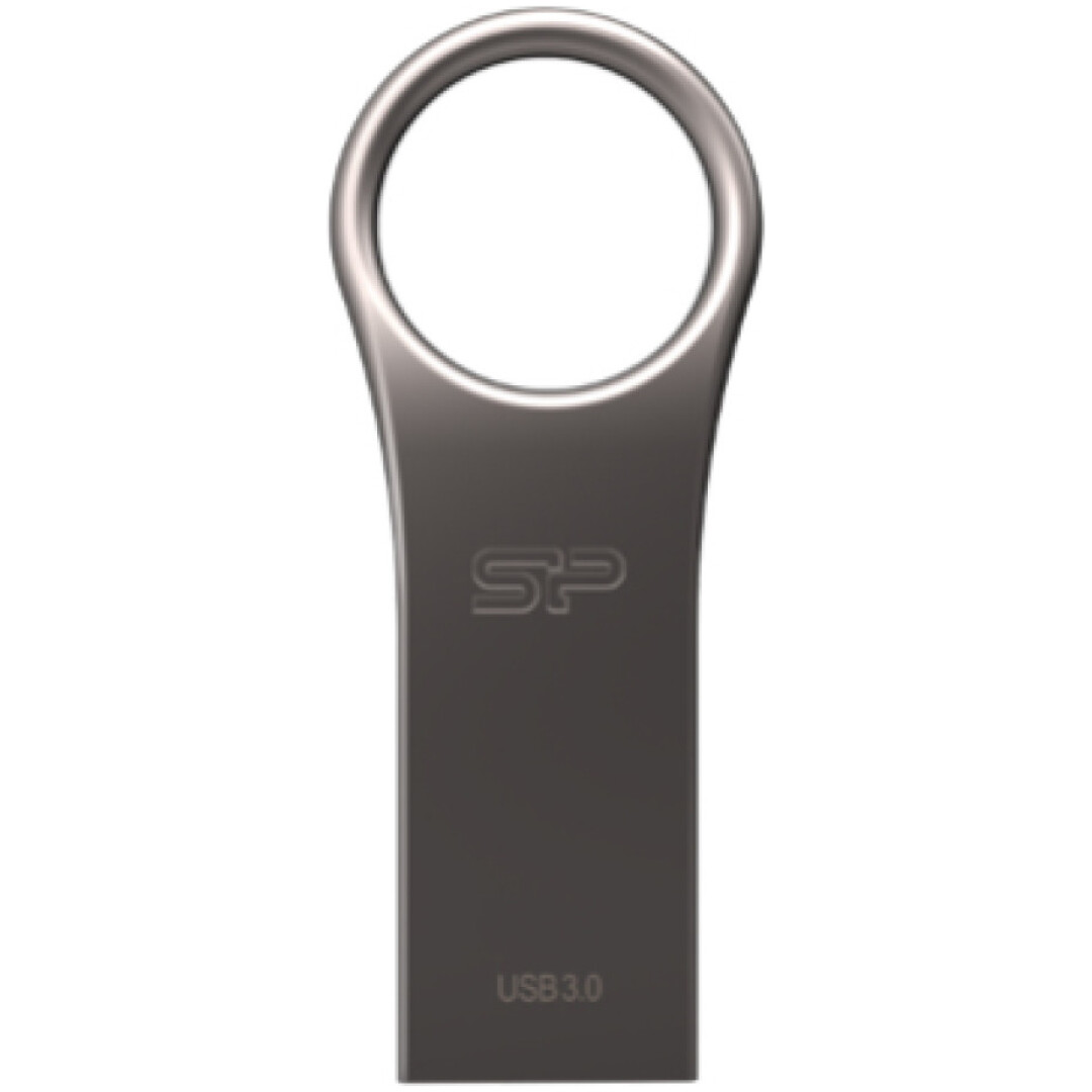 Spominski ključek 128GB USB 3.2 SiliconPower Jewel J80 120MB/s 20MB/s kovinski brez pokrovčka srebrn (SP128GBUF3J80V1T)