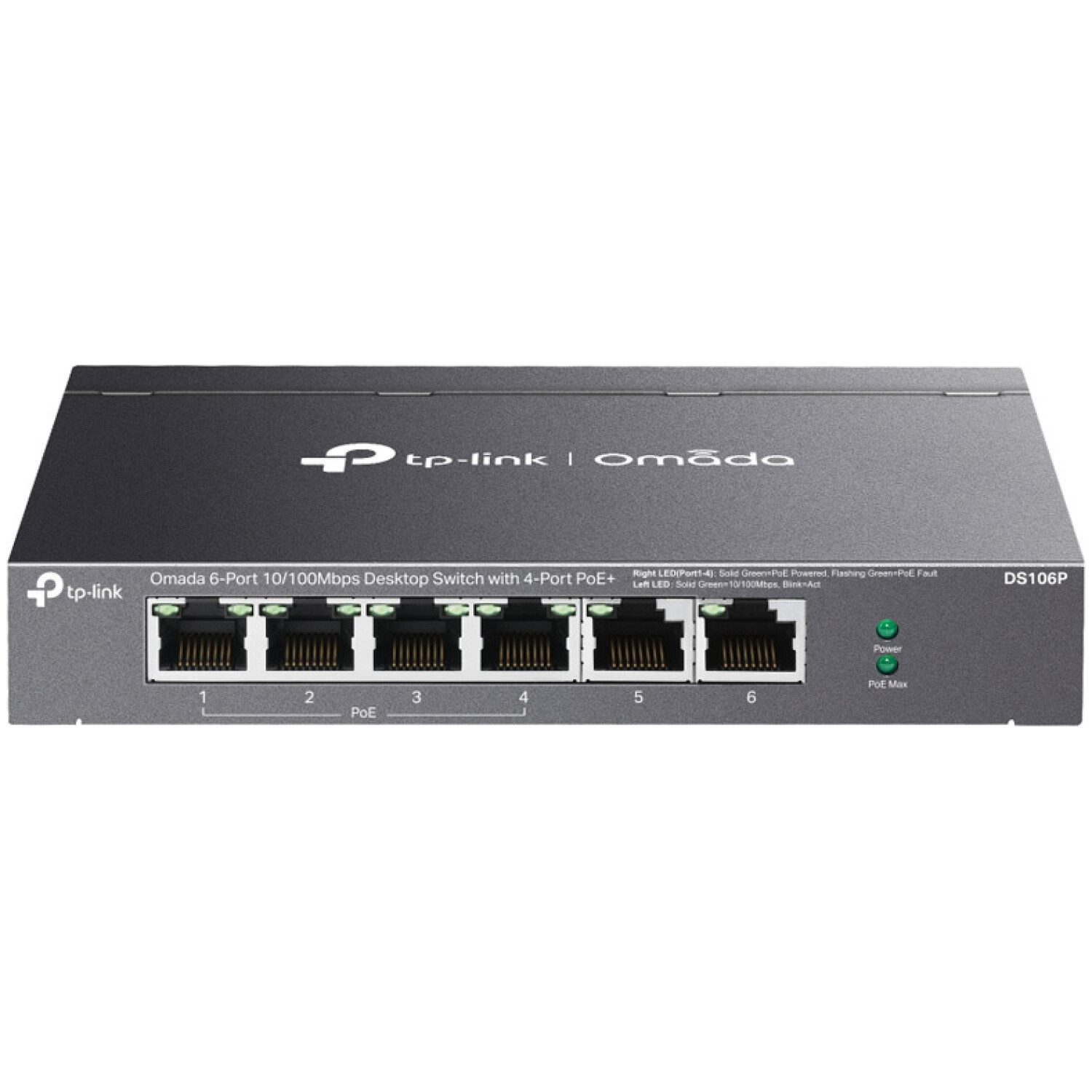 TP-LINK DS106P Omada 6-port 10/100Mbps PoE+ Unmanaged mrežno stikalo-switch