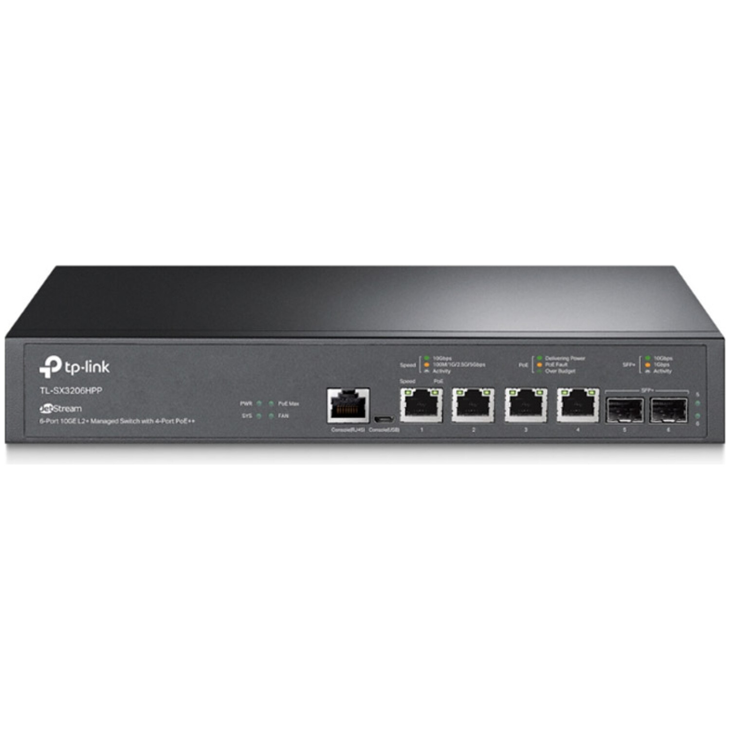 TP-LINK JetStream TL-SX3206HPP 6-port 10GE L2+ Managed 2xSFP+ POE++ mrežno stikalo-switch