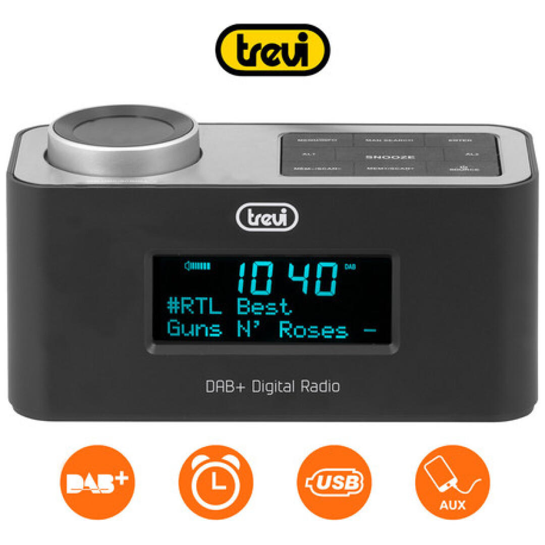 TREVI RC 80D6 Radio alarm ura + DAB/DAB+/FM Radio