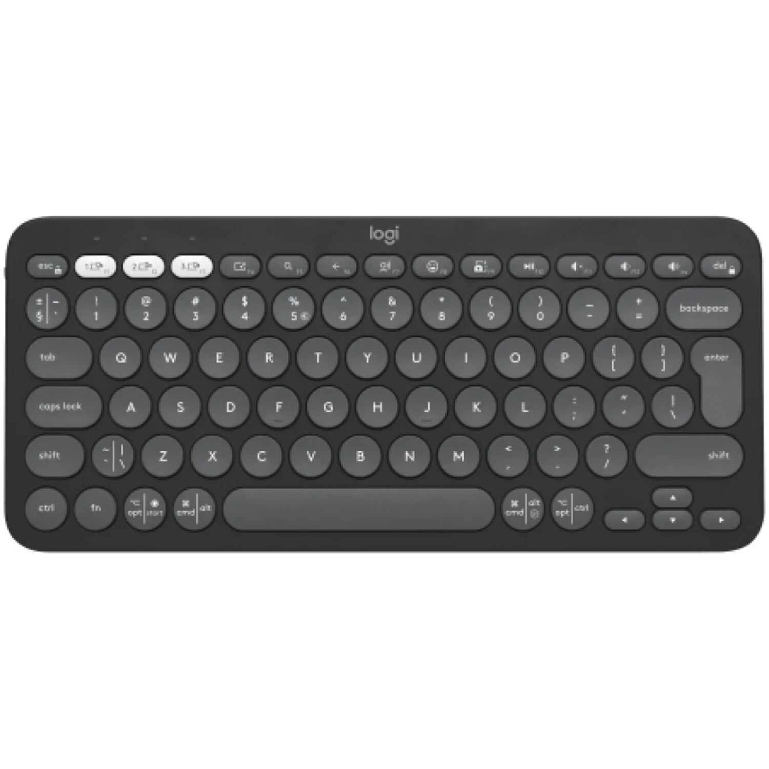 Tipkovnica Logitech Brezžična Pebble Keys 2 K380s Multi-Device SLO gravura grafitna (920-011851)