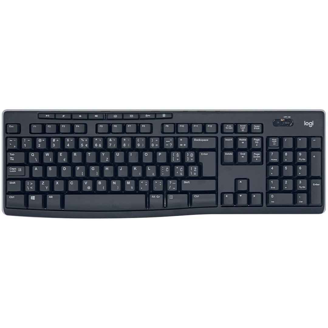 Tipkovnica brezžična Logitech K270 US international | SLO gravura črna (920-003738)