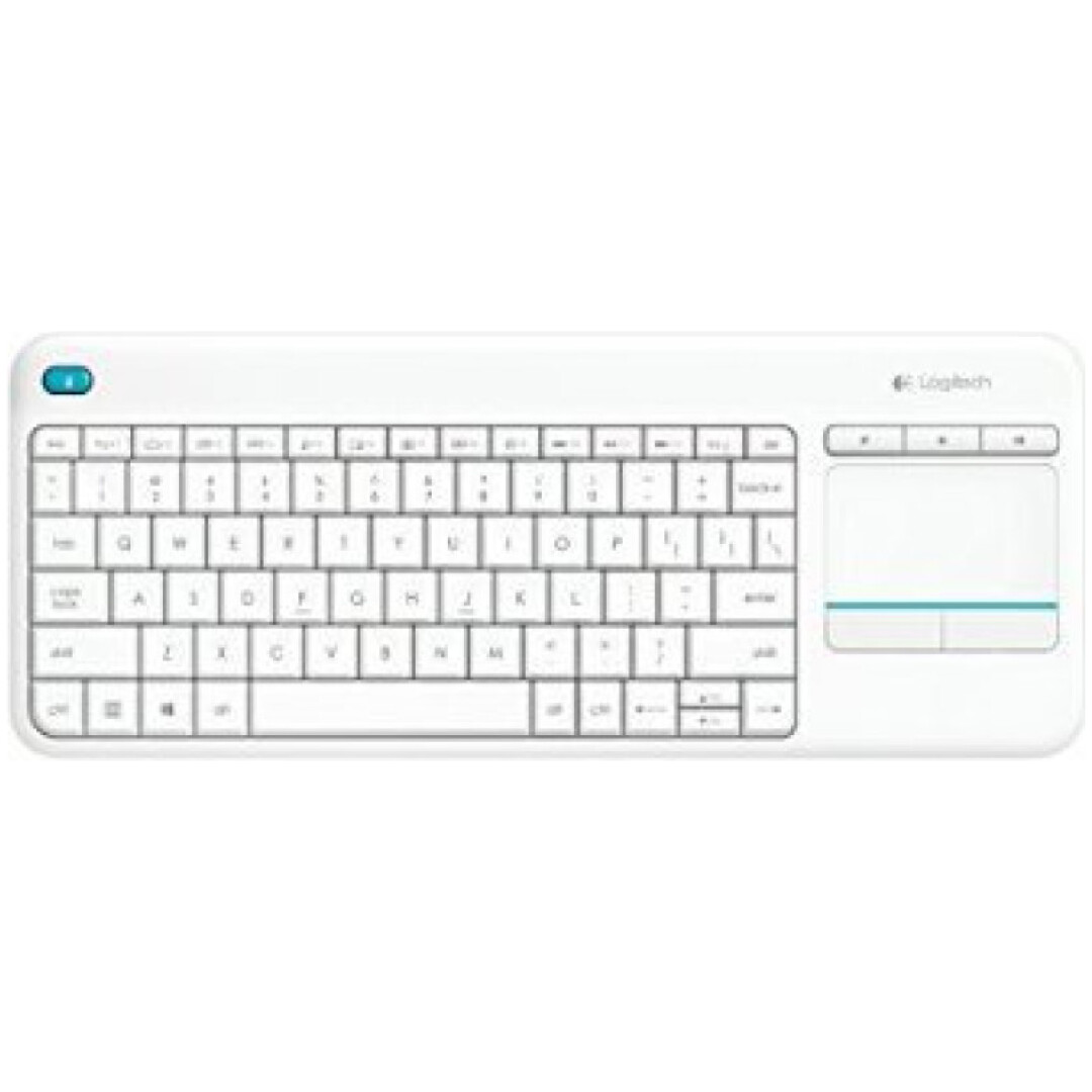 Tipkovnica brezžična Logitech K400 Plus US | bela + Touchpad (920-007128)