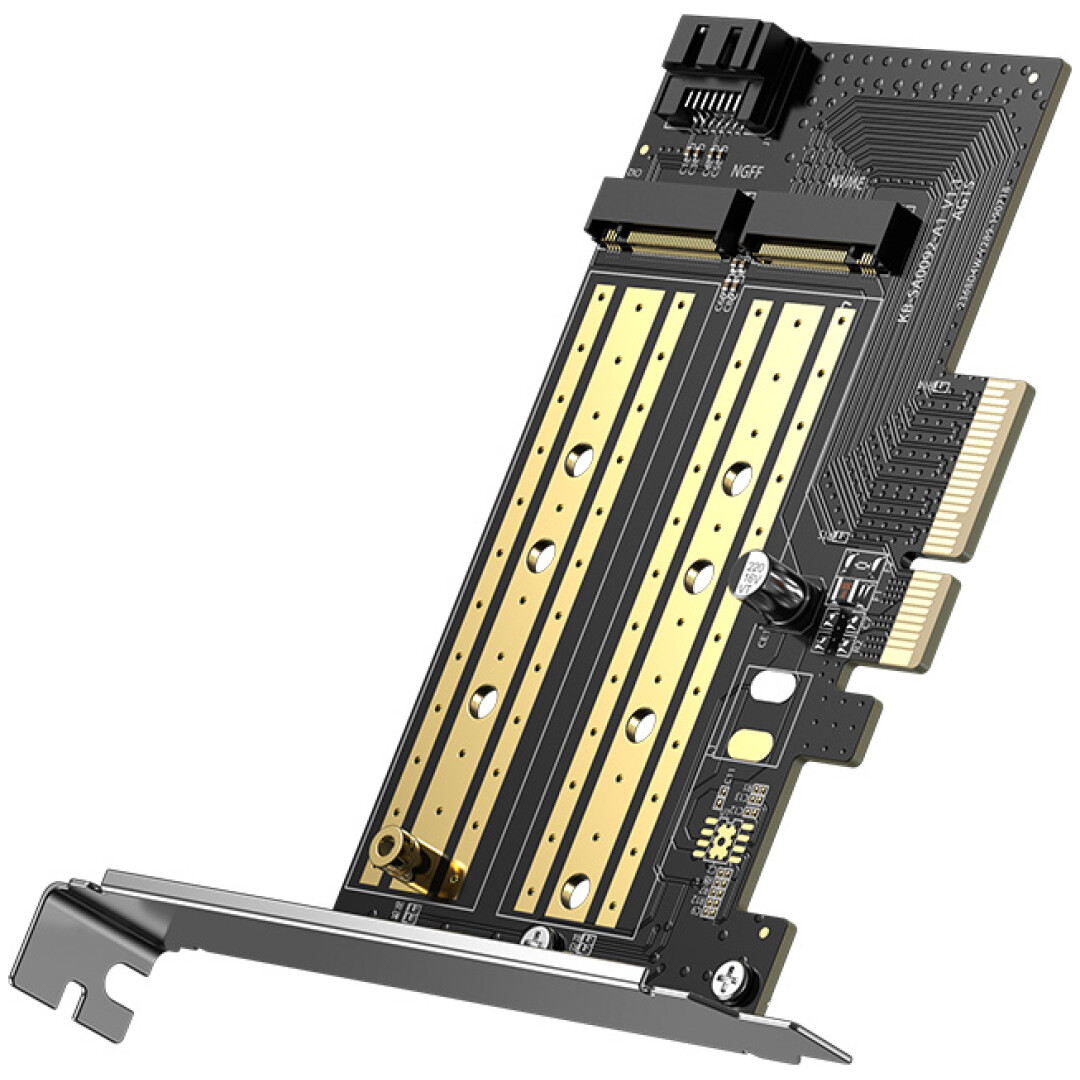 Ugreen 70504 M2 / M.2 NVME na PCI-E 3.0 razširitvena kartica z M.2 SATA podporo